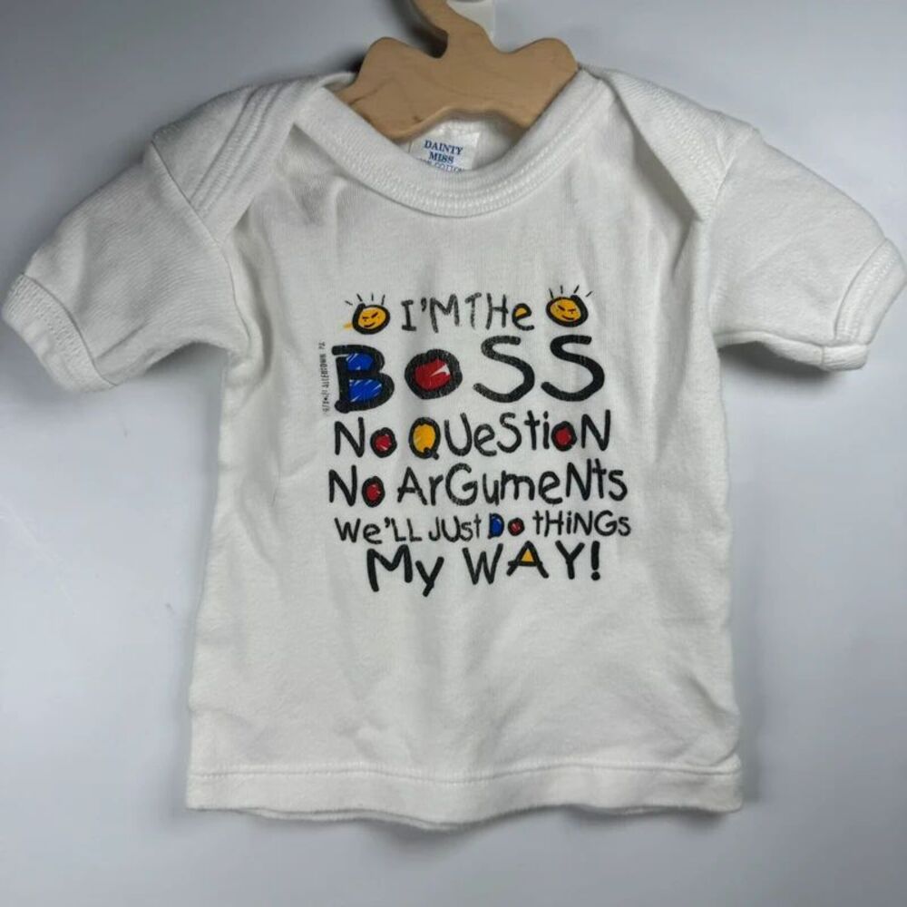 VTG Y2K Neutral Baby Set 18 Months White Cotton Graphic Lounge Sleepwear